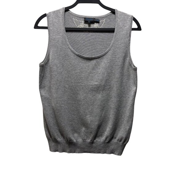 Escada Sport Womens Gray Sleeveless Knit Top Size M - Picture 1 of 6